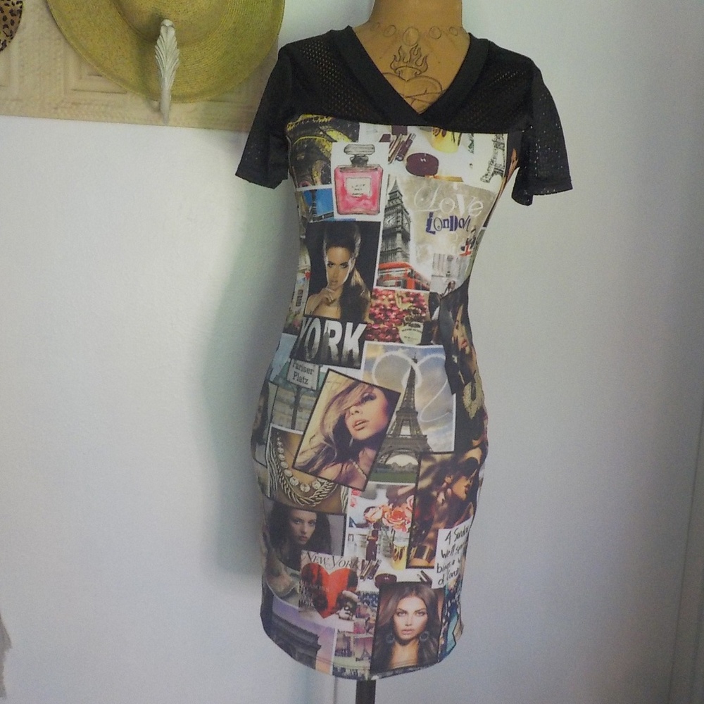 City Photos Stretch Dress